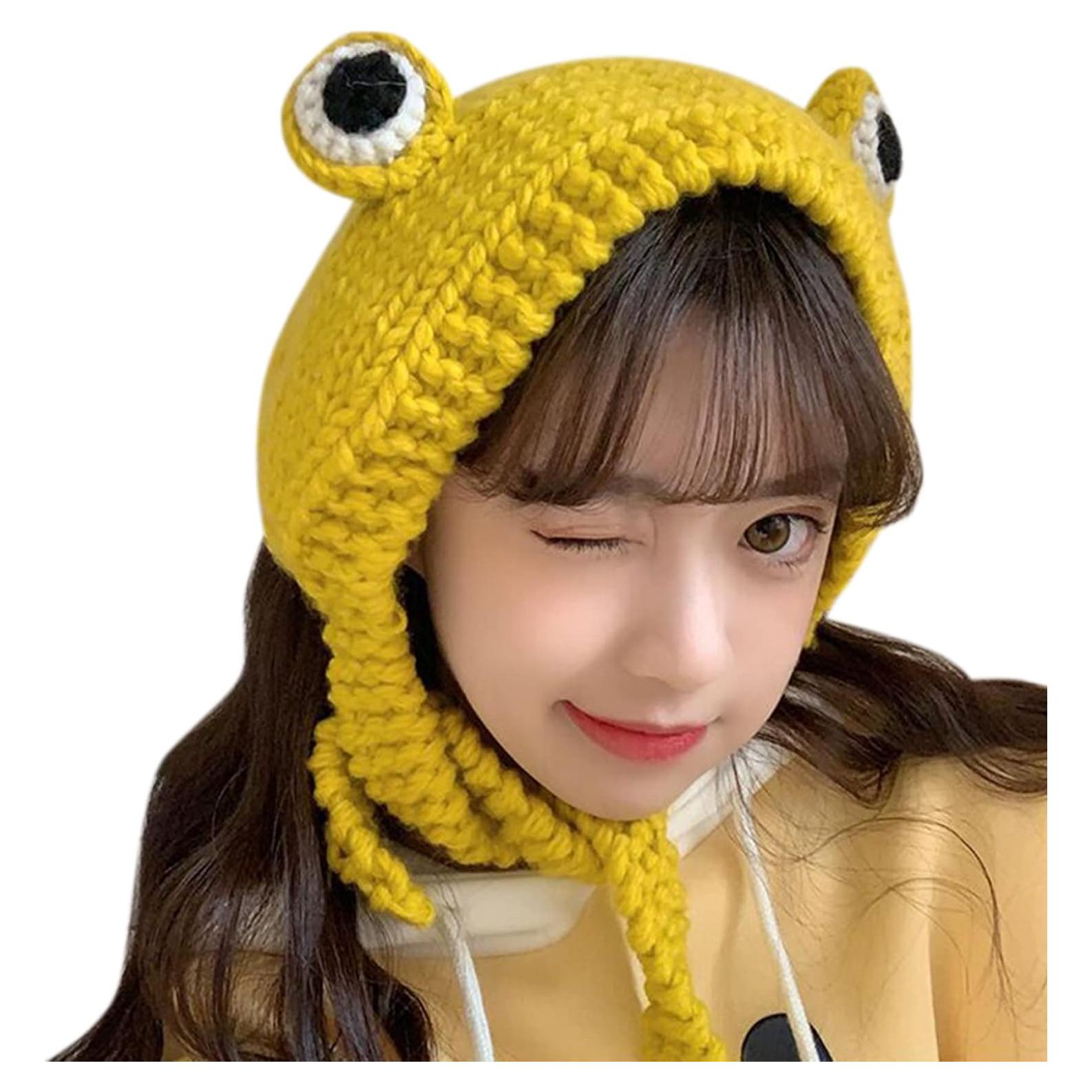 Gorro de Rana Tejido a Mano ANKOMINA para Niños y Adultos