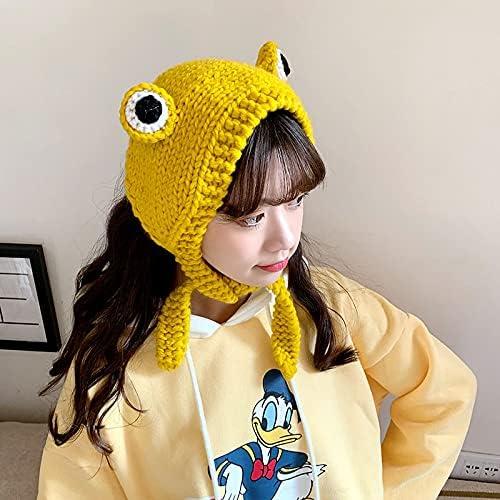 Gorro de Rana Tejido a Mano ANKOMINA para Niños y Adultos