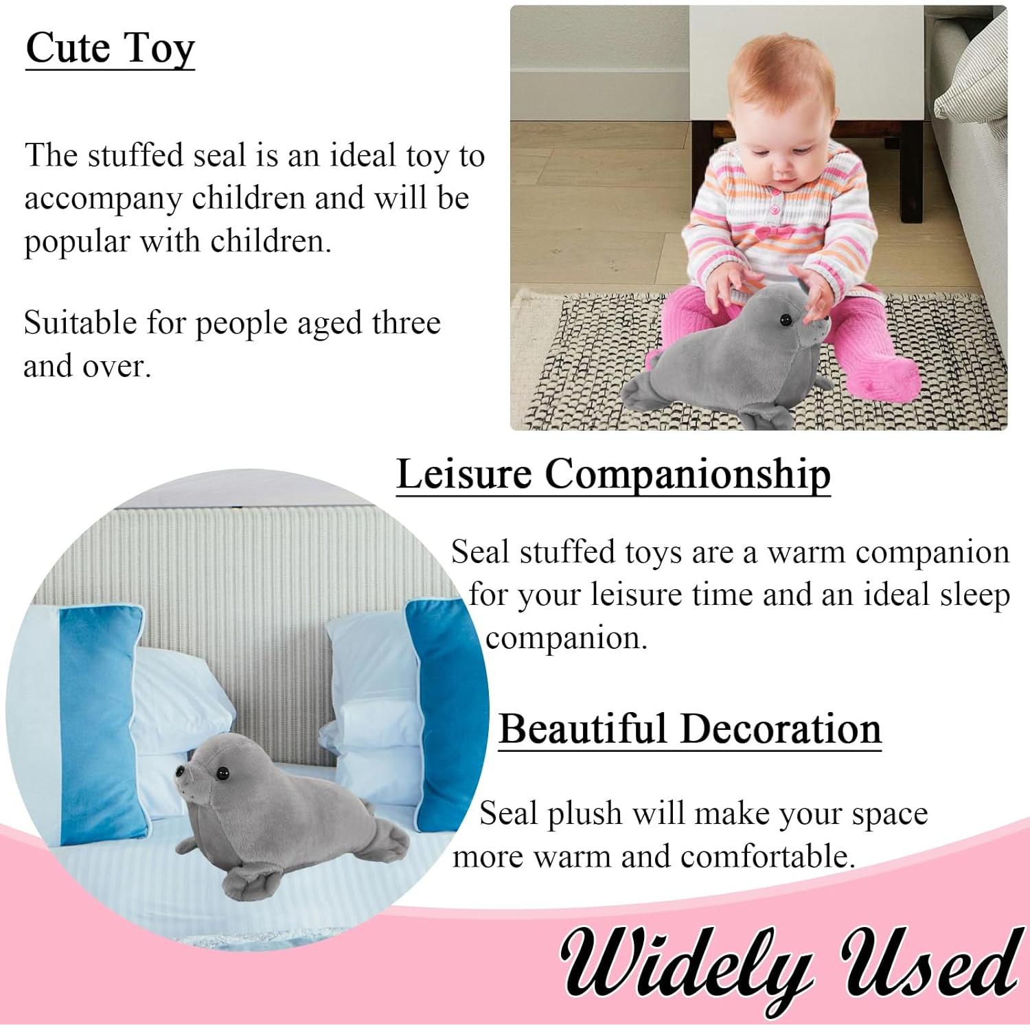 Juguete de Peluche de Foca Gris Zhidiloveyou 38 cm