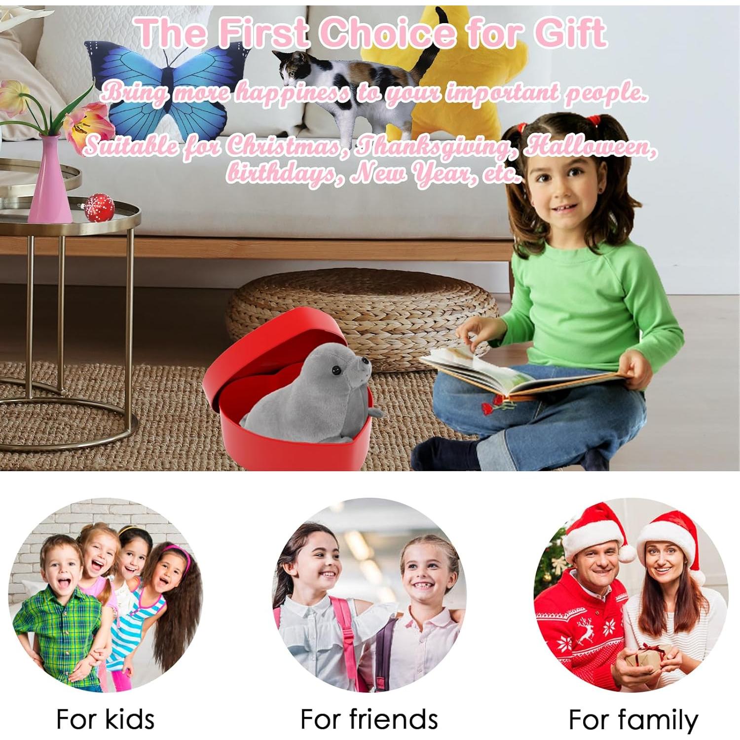 Juguete de Peluche de Foca Gris Zhidiloveyou 38 cm