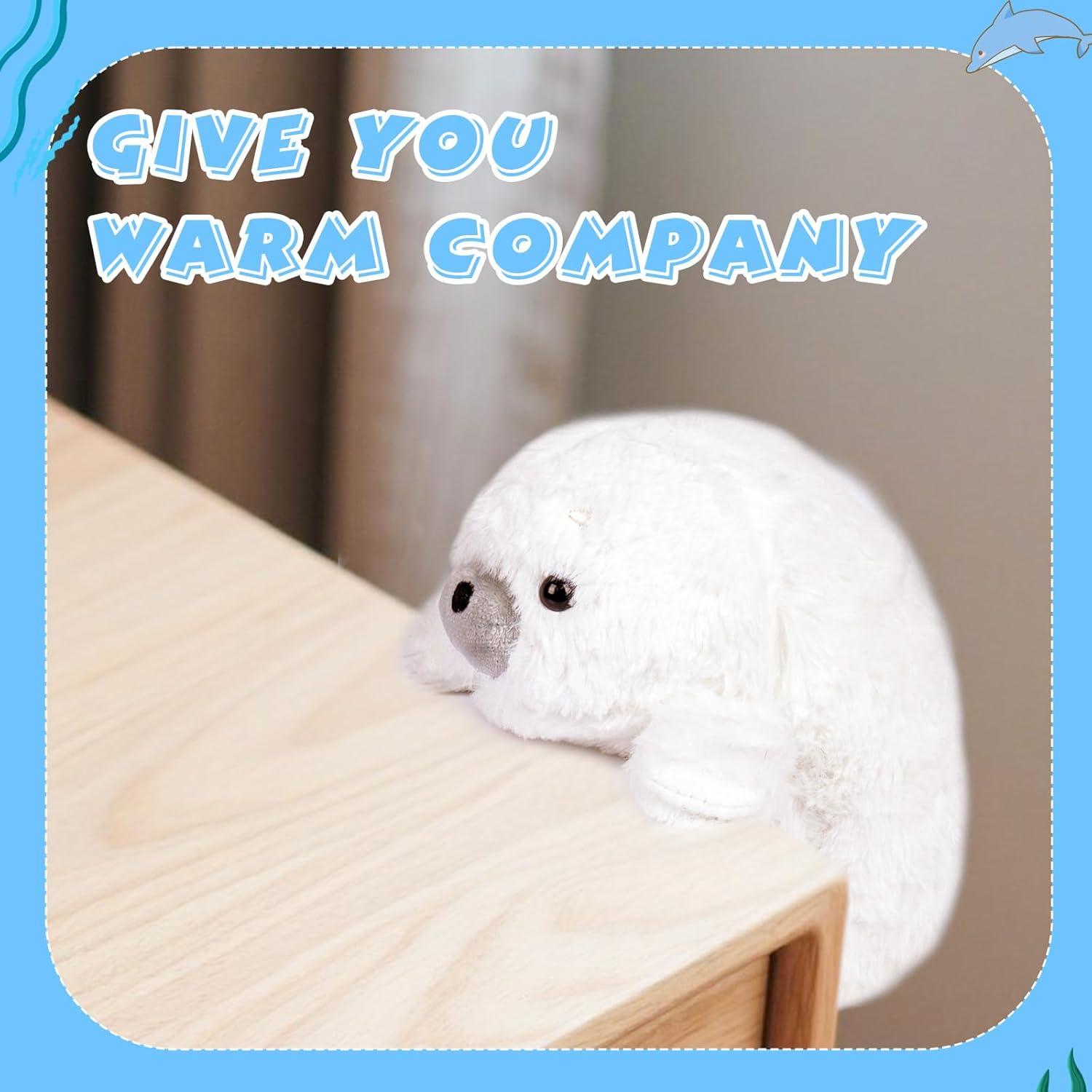 Foca Blanca de Peluche CWZY 19.8 cm Soporte para Postura