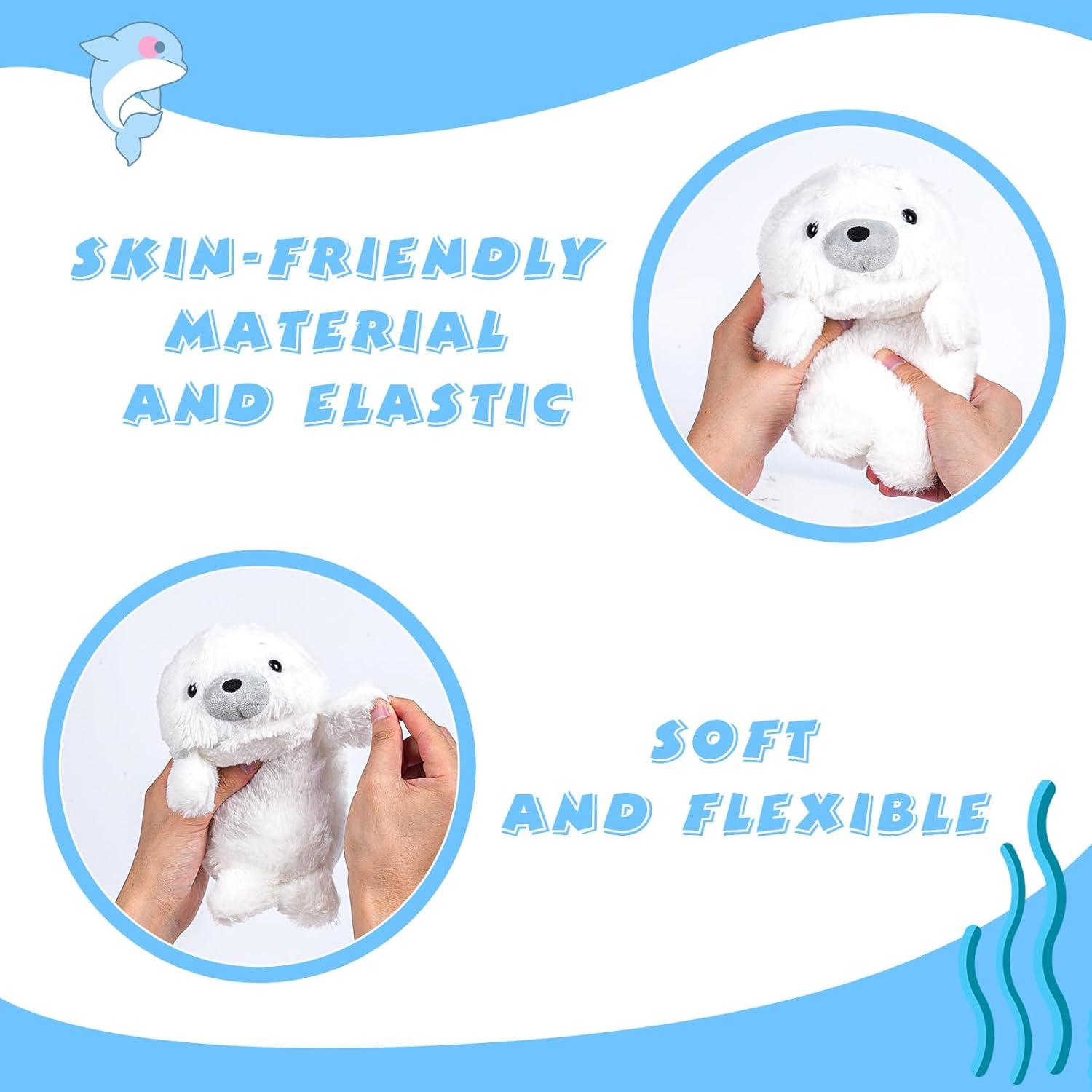 Foca Blanca de Peluche CWZY 19.8 cm Soporte para Postura