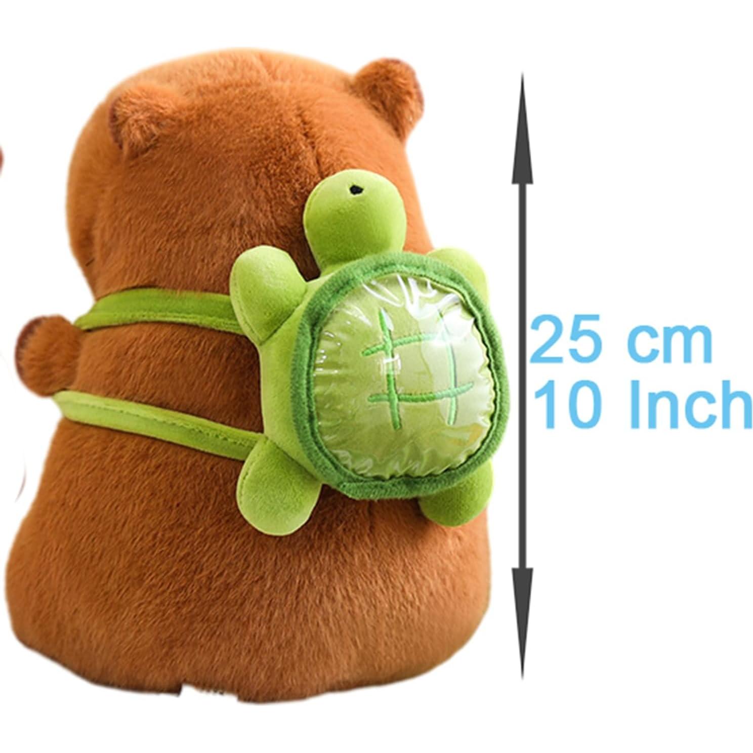 Peluches Capibara con mochila de tortuga 30.48 cm - COSGOO