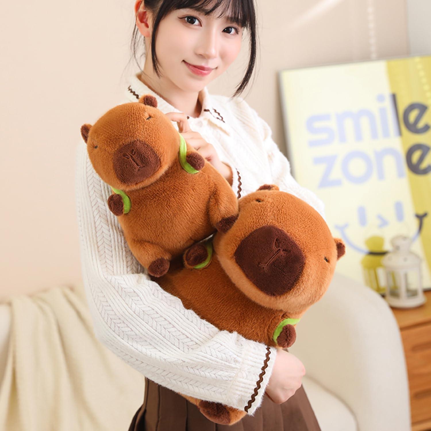 Peluches Capibara con mochila de tortuga 30.48 cm - COSGOO