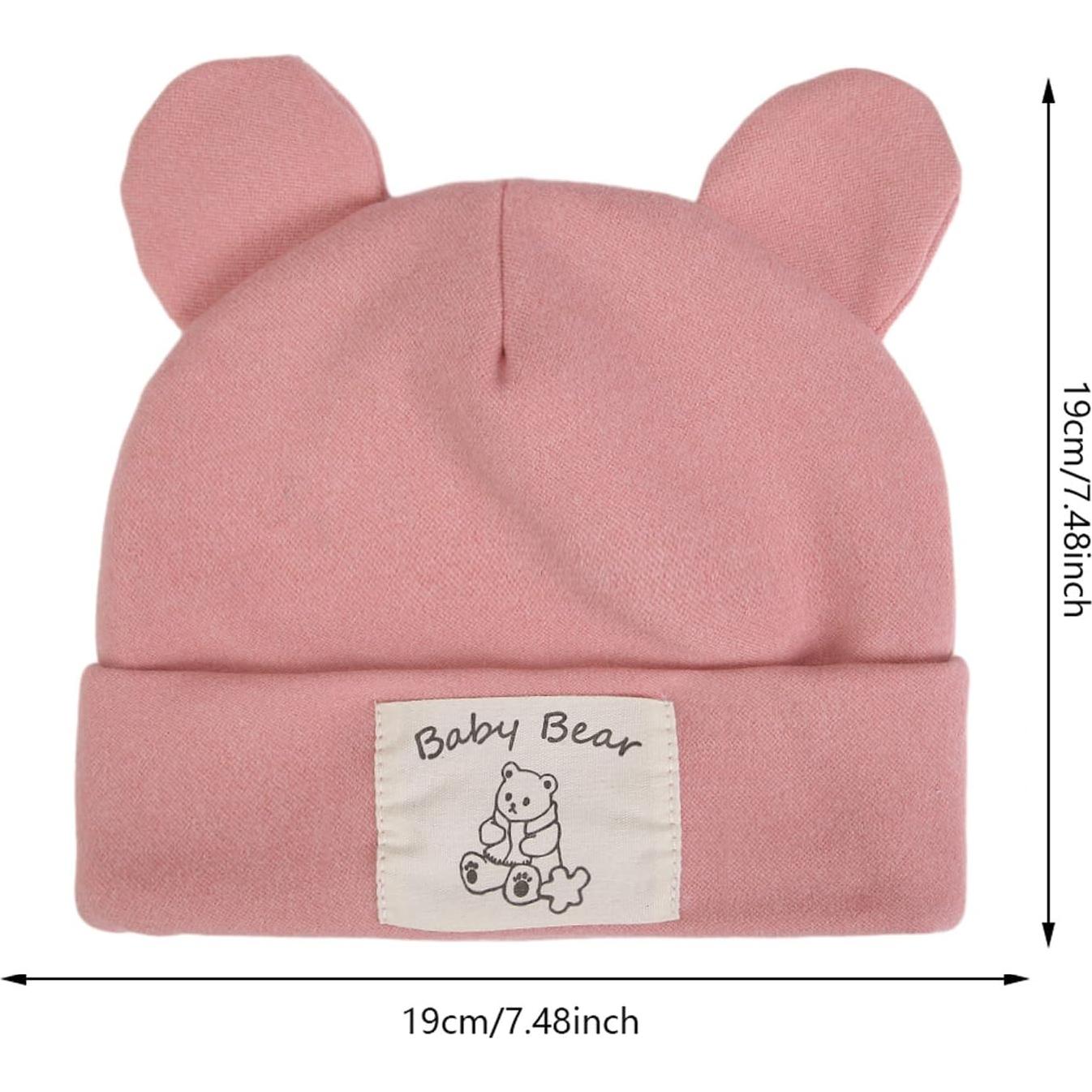Gorro de Oso KIDOCHEESE para Bebé Niña - 3 Colores Suaves