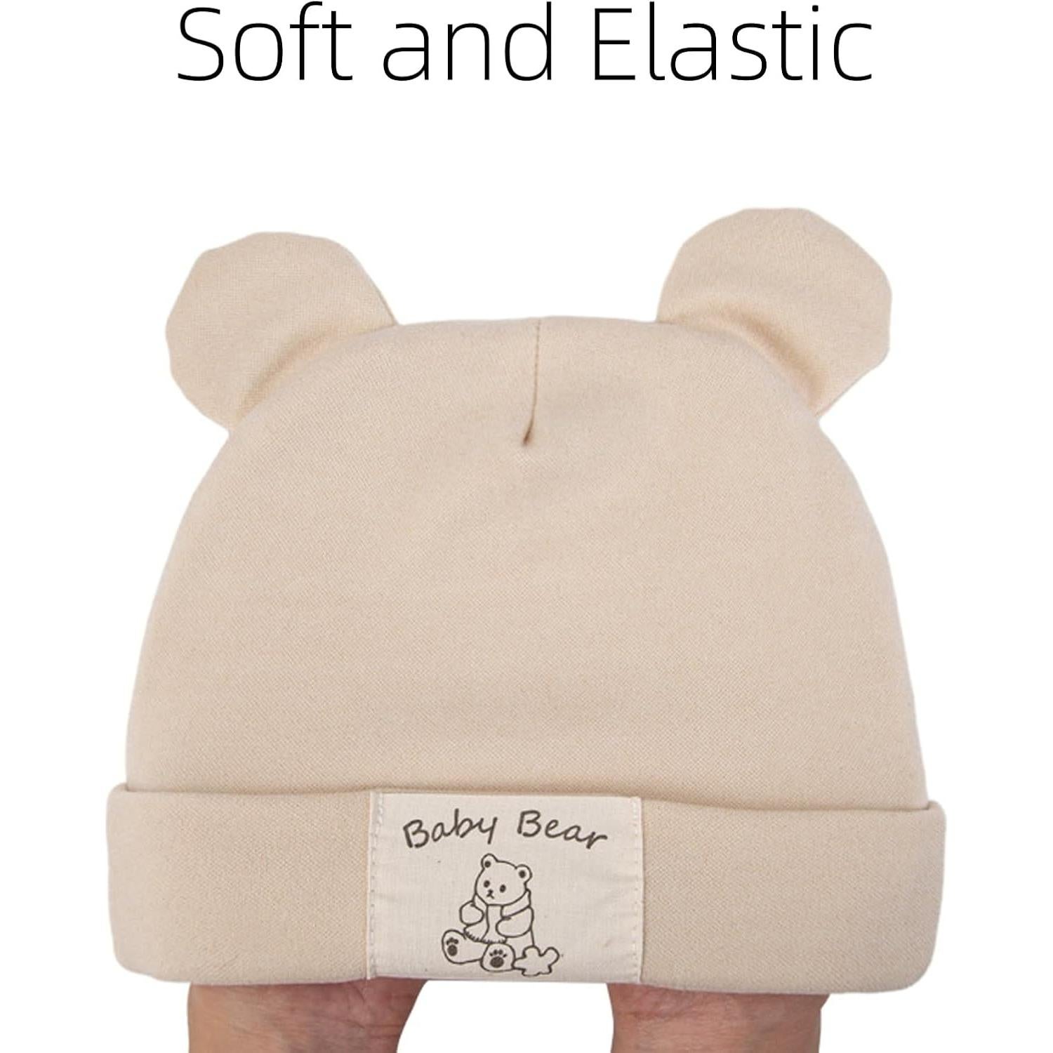 Gorro de Oso KIDOCHEESE para Bebé Niña - 3 Colores Suaves
