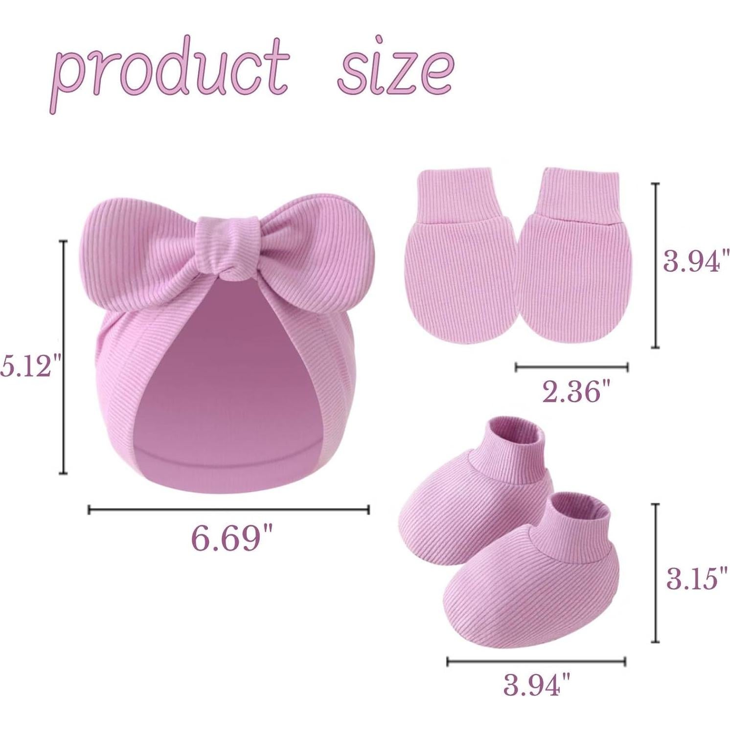 Conjunto de gorros, manoplas y calcetines JOTDEW para bebé