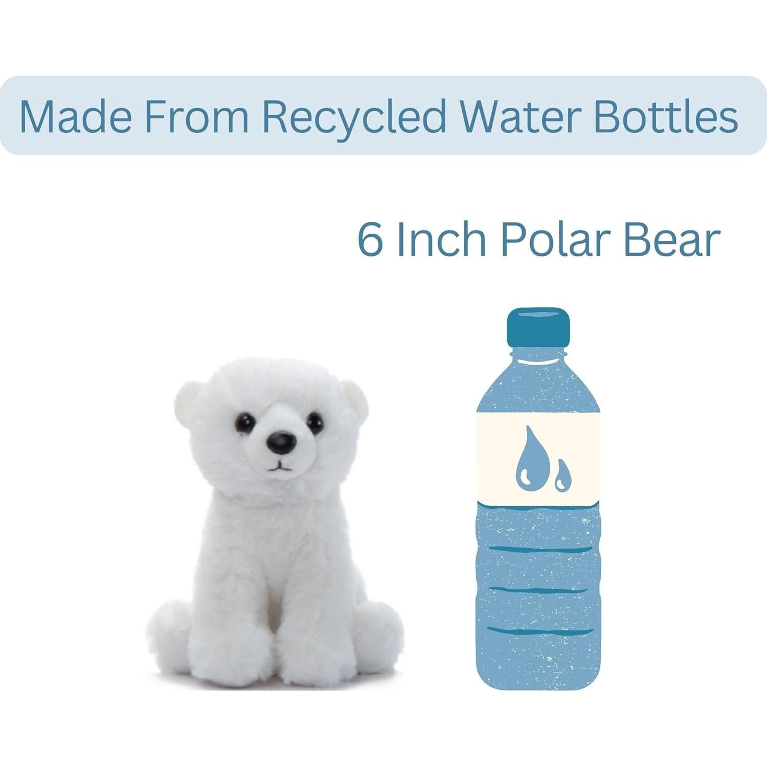 Oso Polar de Peluche 15cm El Zoológico de Caricias