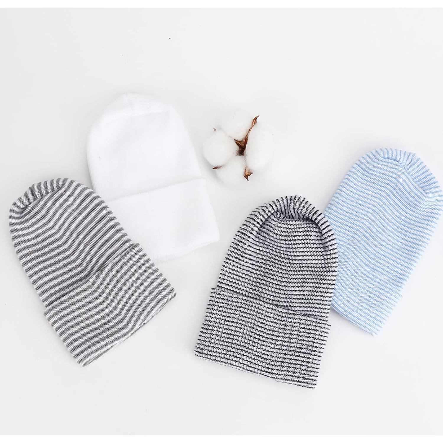 Gorros de Hospital para Recién Nacidos DRESHOW 4 Piezas Algodón