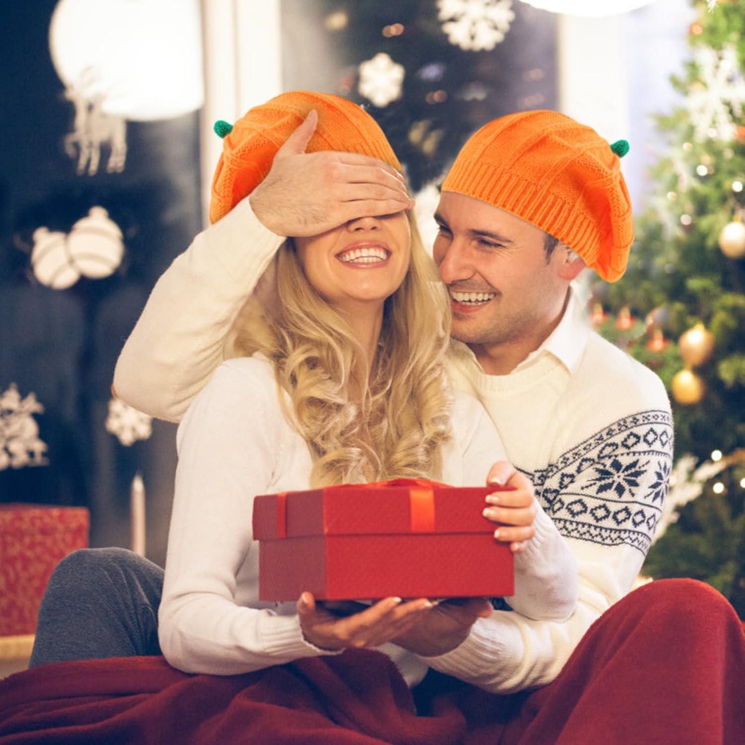 Gorro Beanie Calabaza Halloween Padre-Hijo Naranja Suave