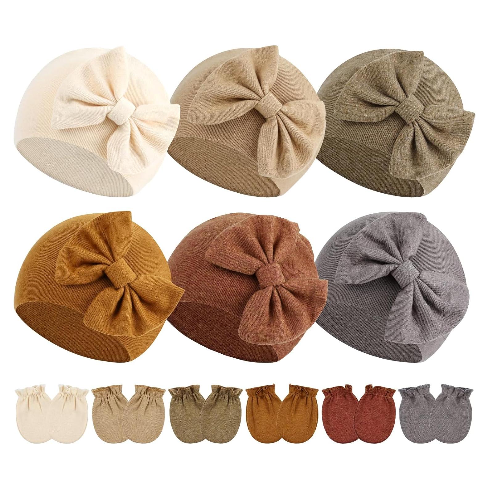 Conjunto de Sombreros Turbante y Manoplas para Bebés Cinaci