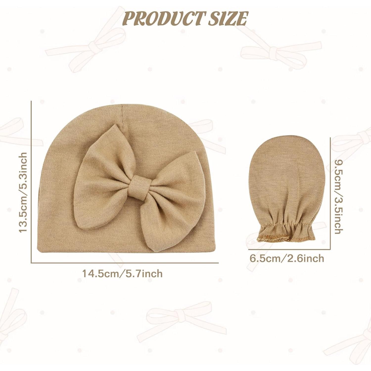 Conjunto de Sombreros Turbante y Manoplas para Bebés Cinaci