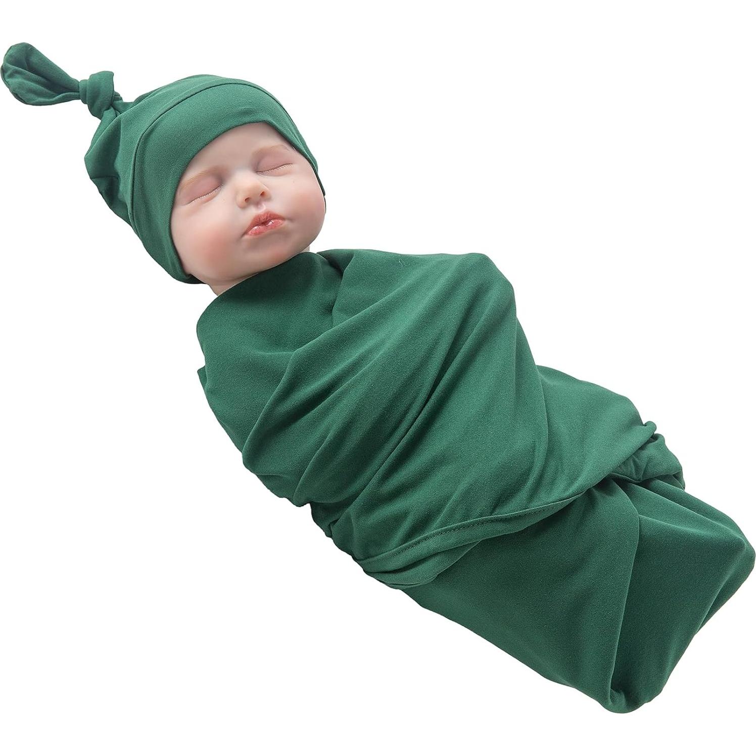 Manta de Recepción para Bebés Jastore 89x89 cm Verde Pavo Real