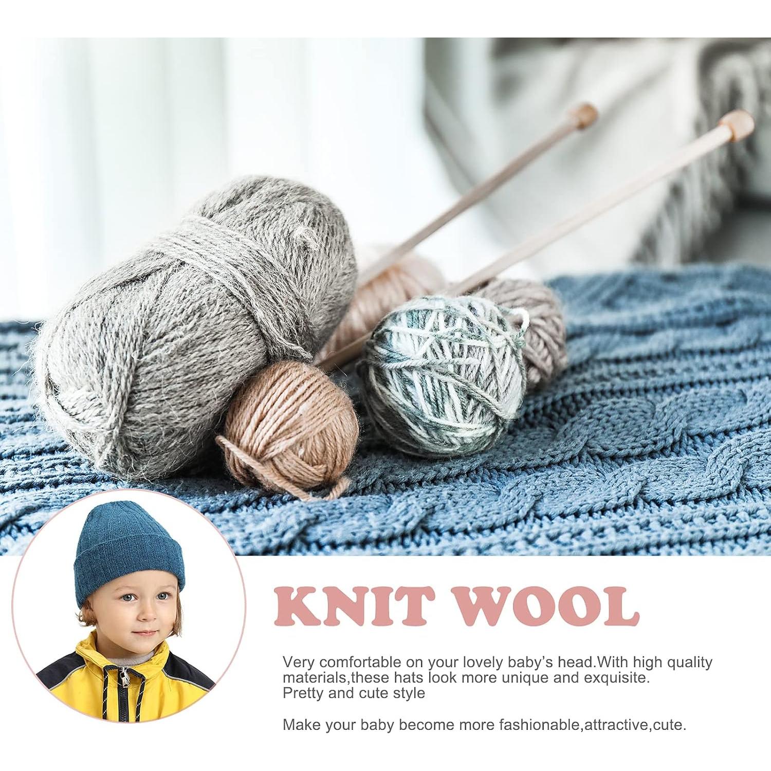 Gorro de lana para bebé turbante negro y blanco - 2 unidades