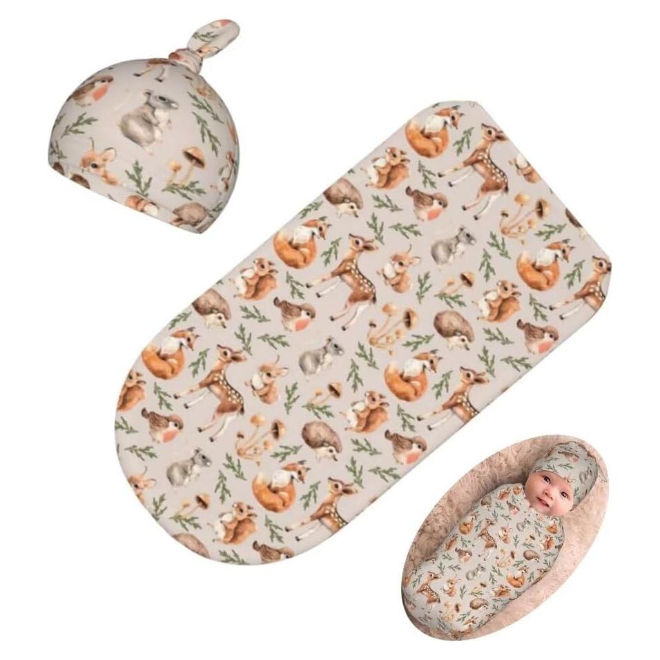 Manta de Envolver para Bebés Qiankang con Gorrito Zorro 52.8x29cm