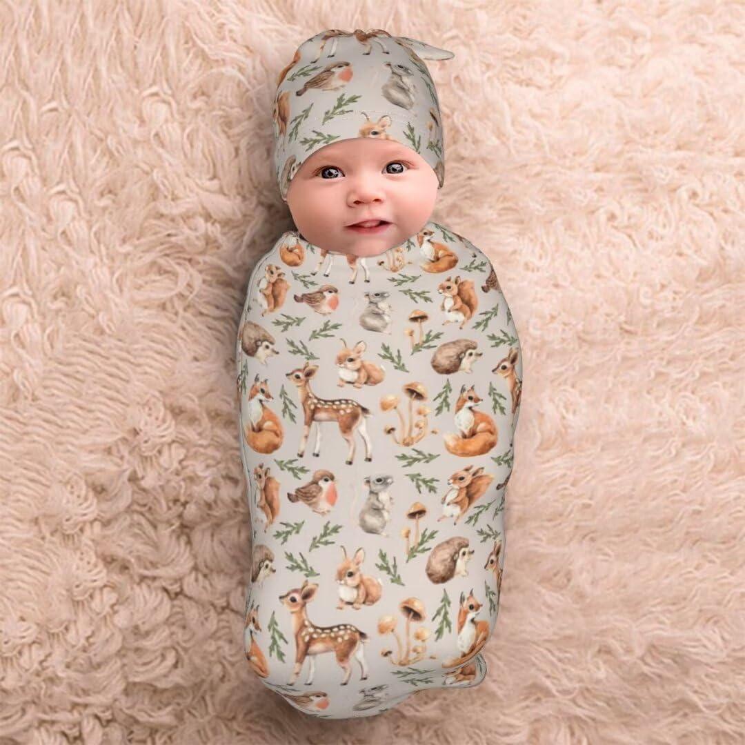 Manta de Envolver para Bebés Qiankang con Gorrito Zorro 52.8x29cm