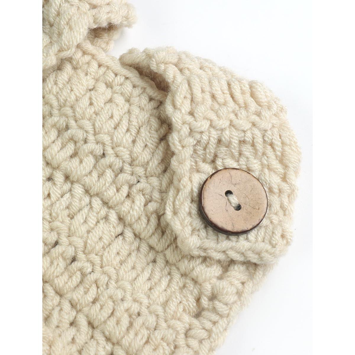 Conjunto de Disfraz de Conejito de Ganchillo BxuanW para Bebés