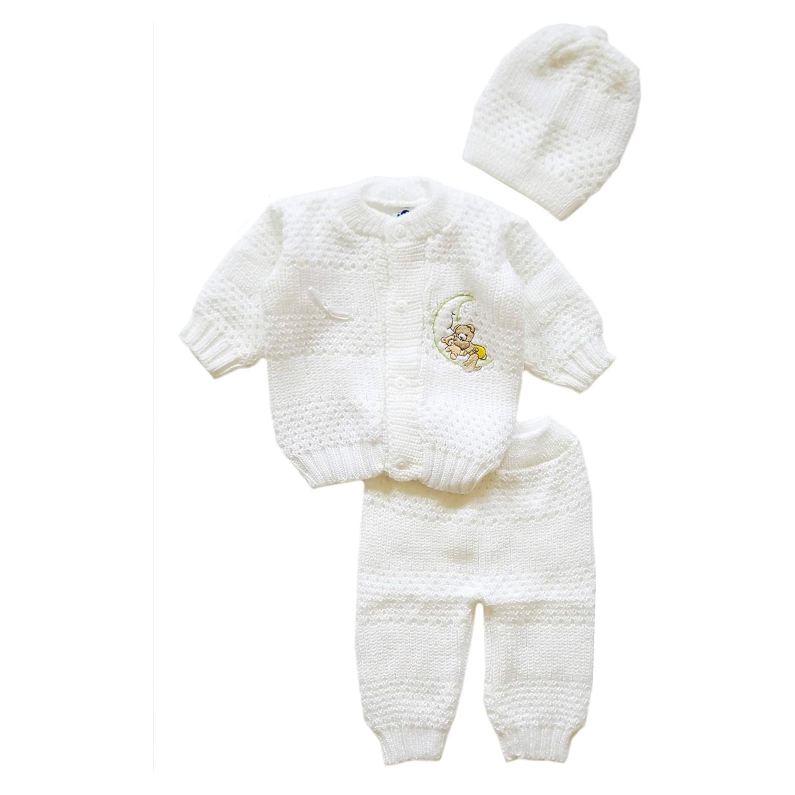 Conjunto de Ganchillo Invierno 3 Piezas Bebé Unisex Abelito