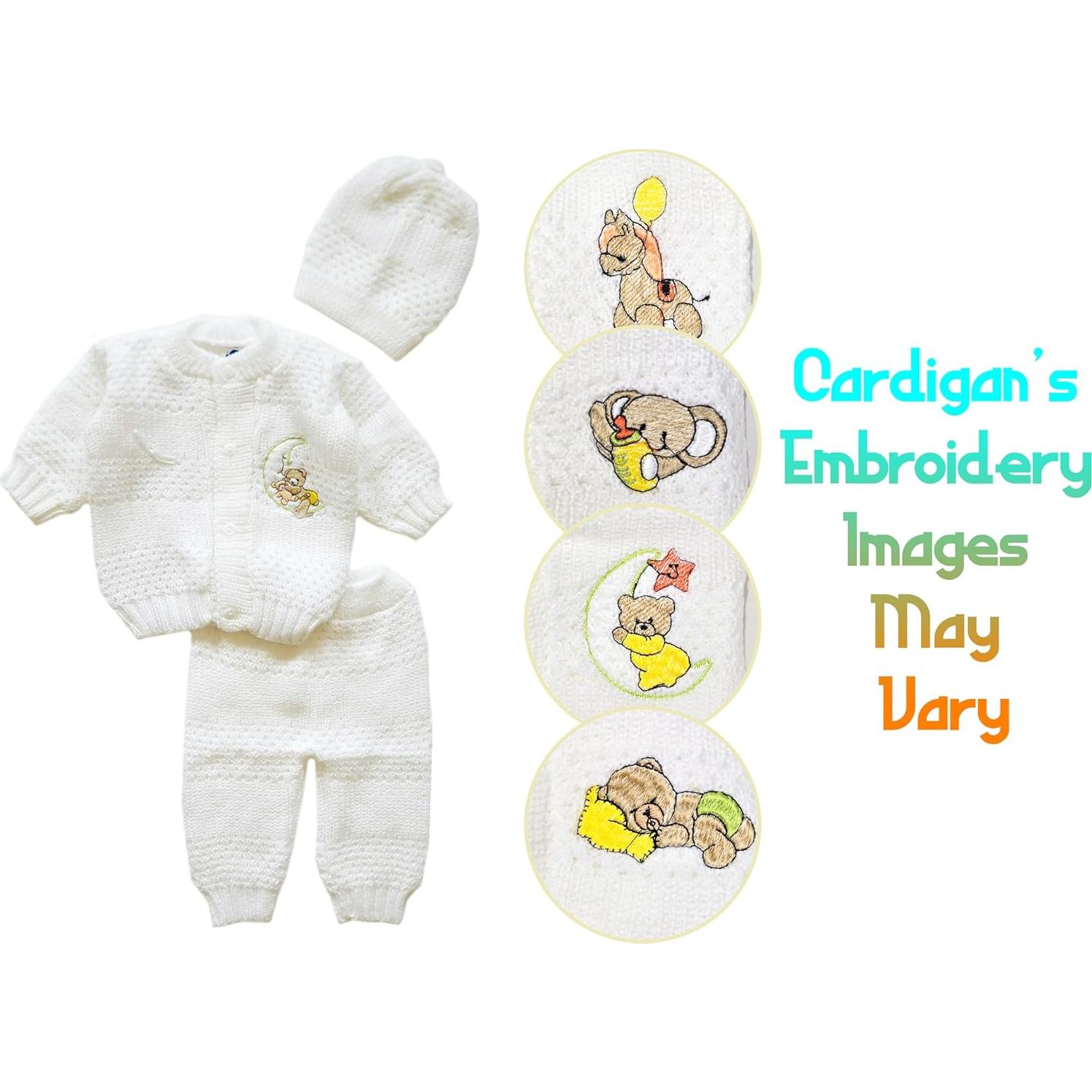 Conjunto de Ganchillo Invierno 3 Piezas Bebé Unisex Abelito