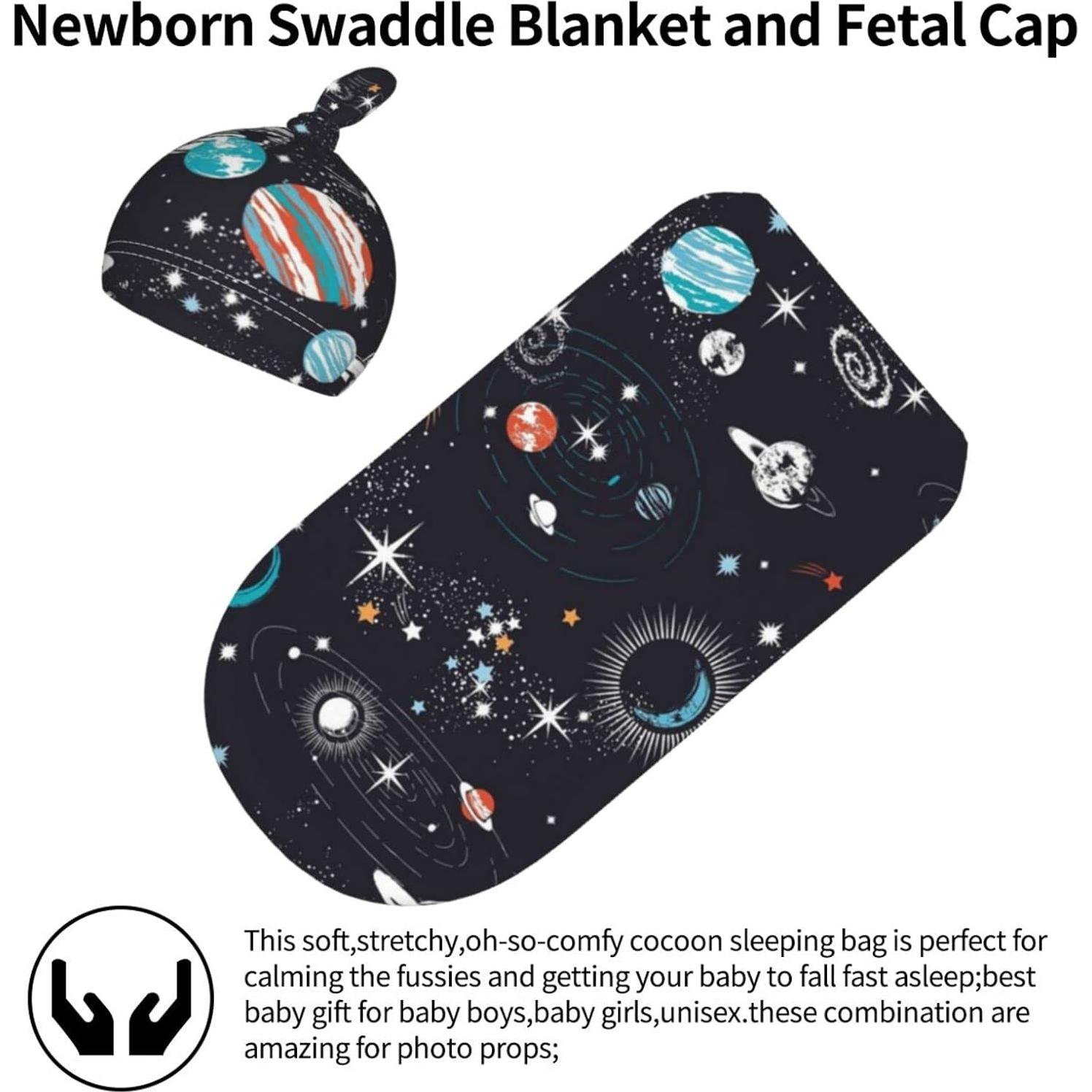 Conjunto Manta y Gorro Osvbs Galaxy para Bebé 29x53 cm