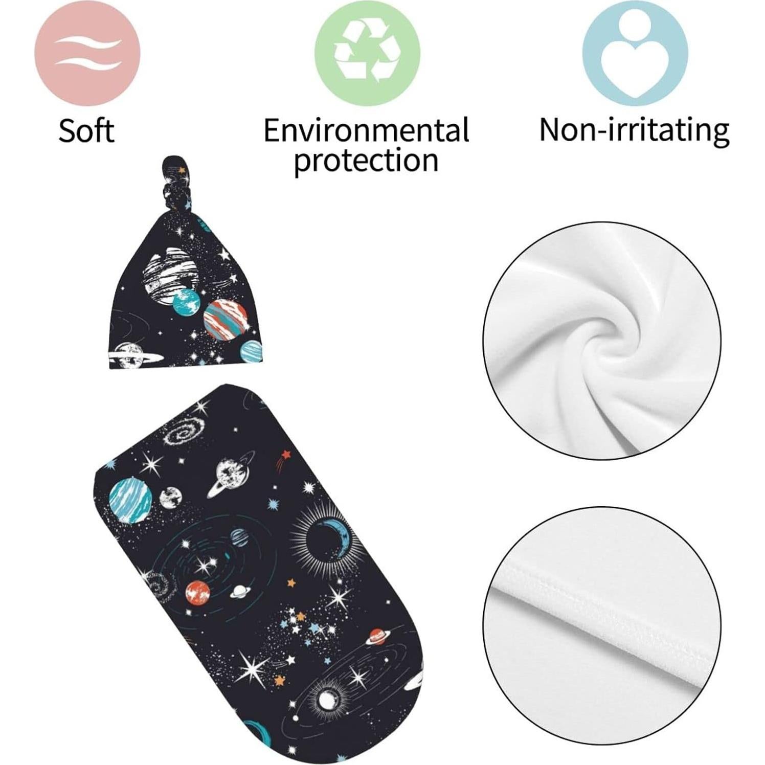 Conjunto Manta y Gorro Osvbs Galaxy para Bebé 29x53 cm