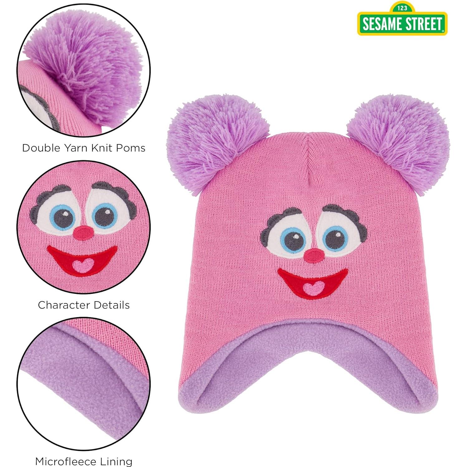 Gorro de Invierno y Manoplas Plaza Sésamo Abby Cadabby 2-4T
