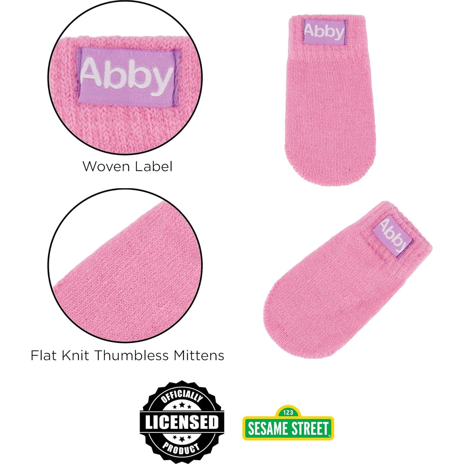 Gorro de Invierno y Manoplas Plaza Sésamo Abby Cadabby 2-4T