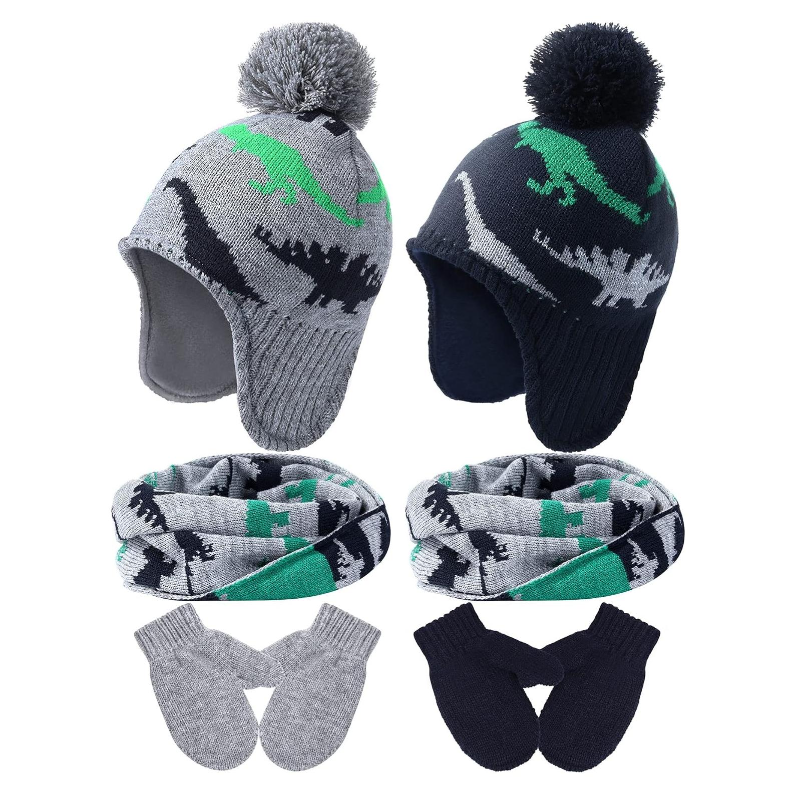 Conjunto de gorro, bufanda y guantes SATINIOR para niños