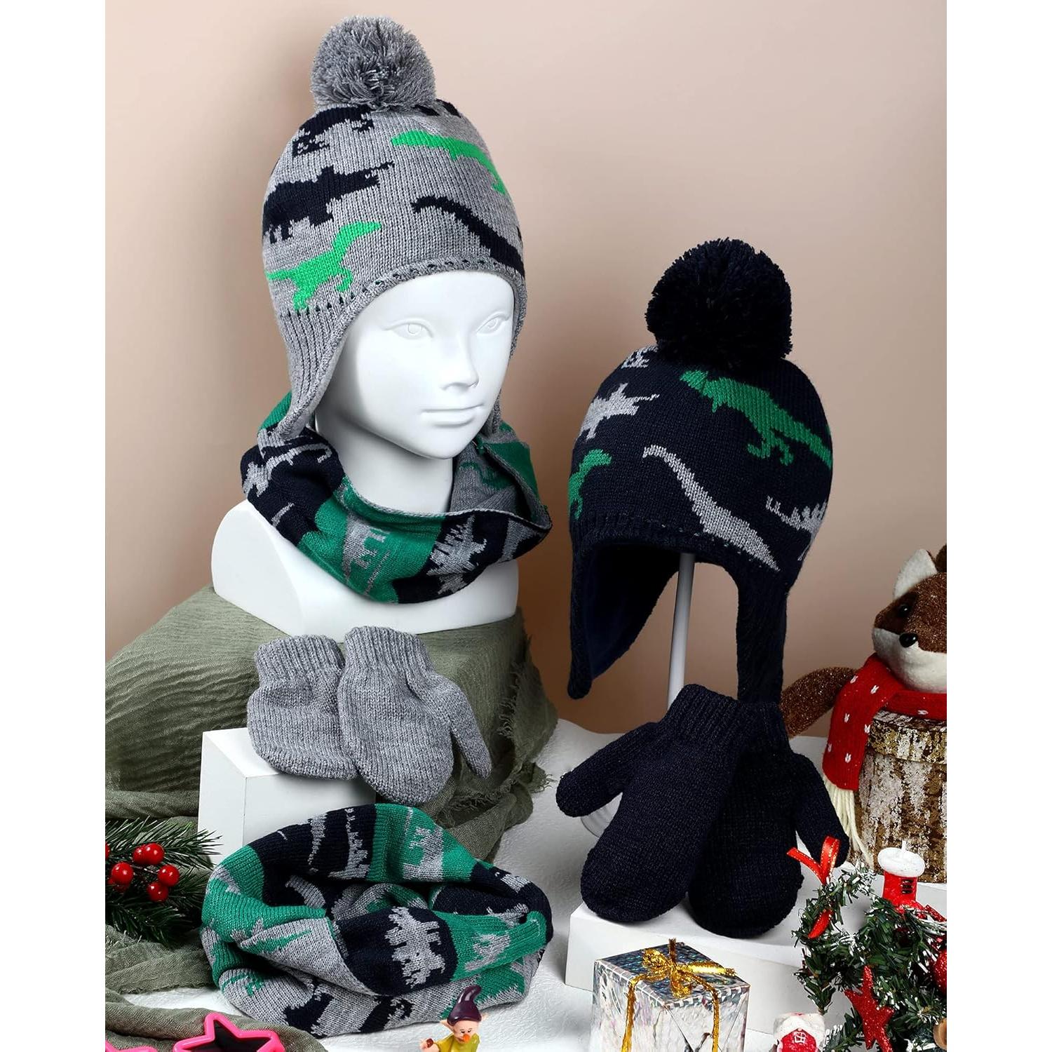 Conjunto de gorro, bufanda y guantes SATINIOR para niños