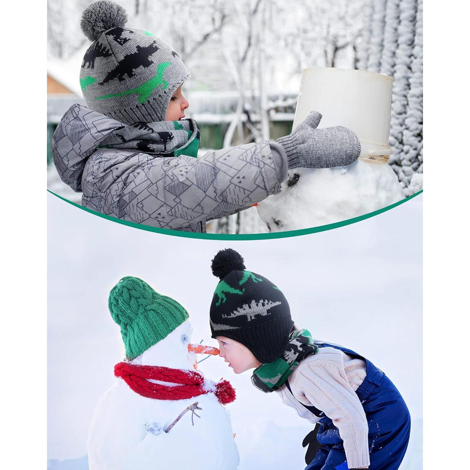 Conjunto de gorro, bufanda y guantes SATINIOR para niños