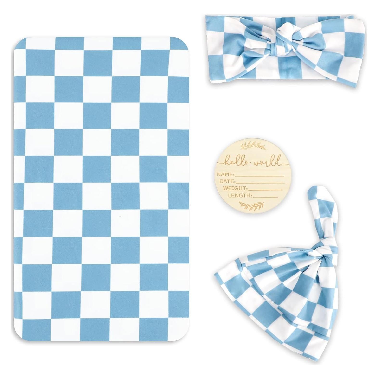 TANOFAR Manta de Arrullo para Recién Nacidos 76x76 cm Azul