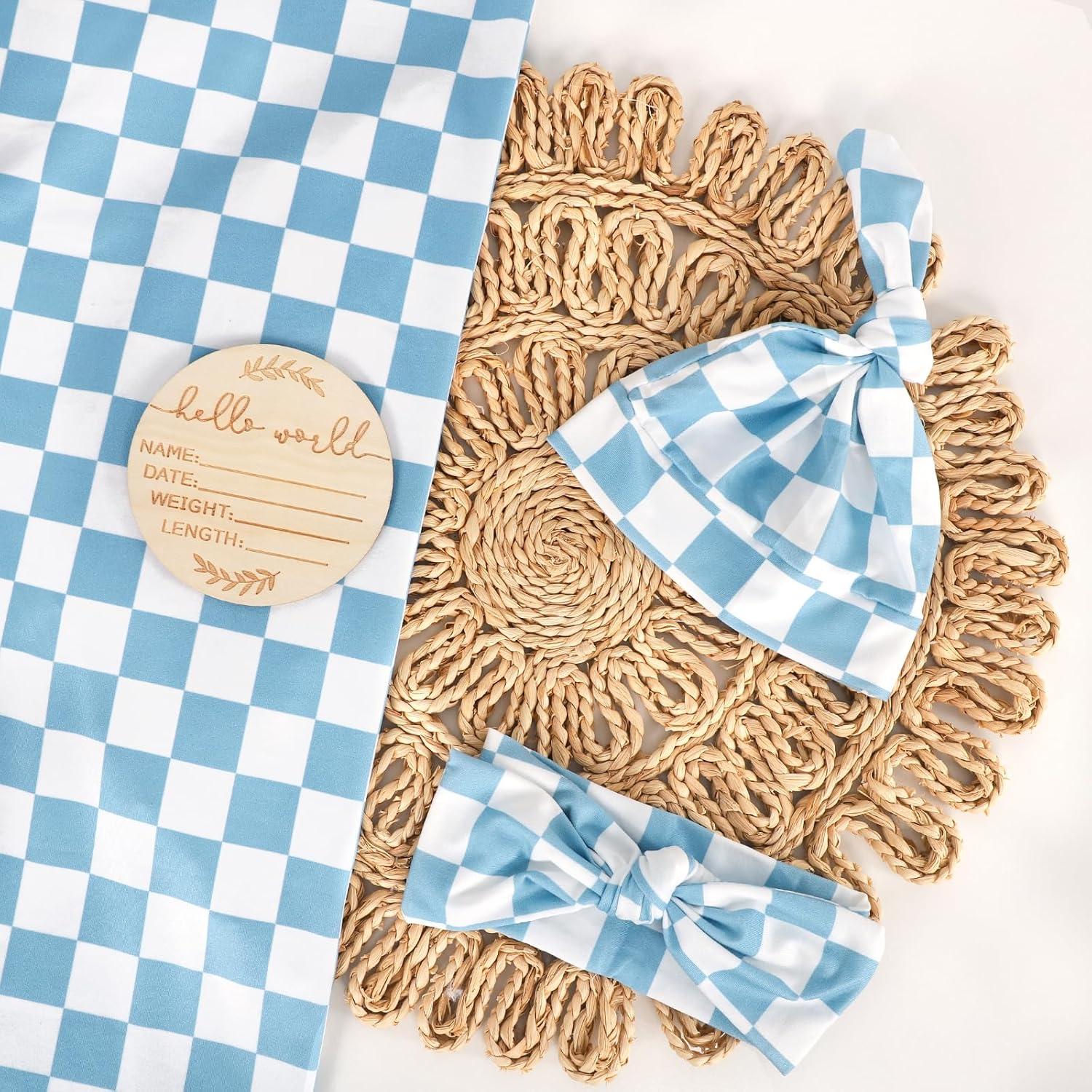 TANOFAR Manta de Arrullo para Recién Nacidos 76x76 cm Azul