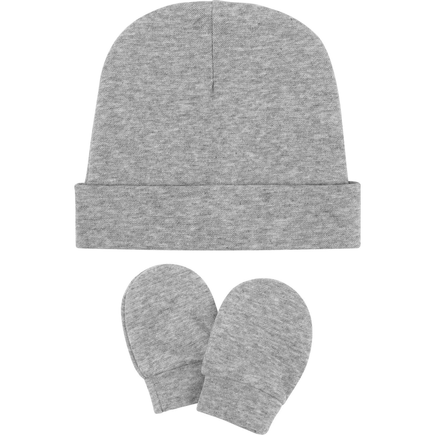 Conjunto de Gorro Beanie y Manoplas AQOKKA para Bebés 0-6 Meses