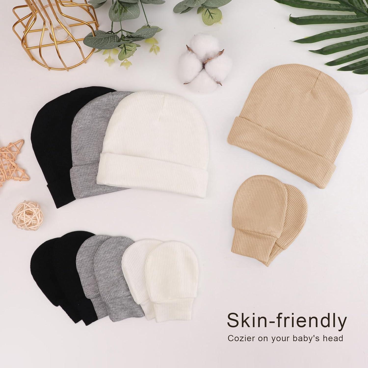 Conjunto de Gorro y Manoplas AQOKKA Bebés 0-3 Meses