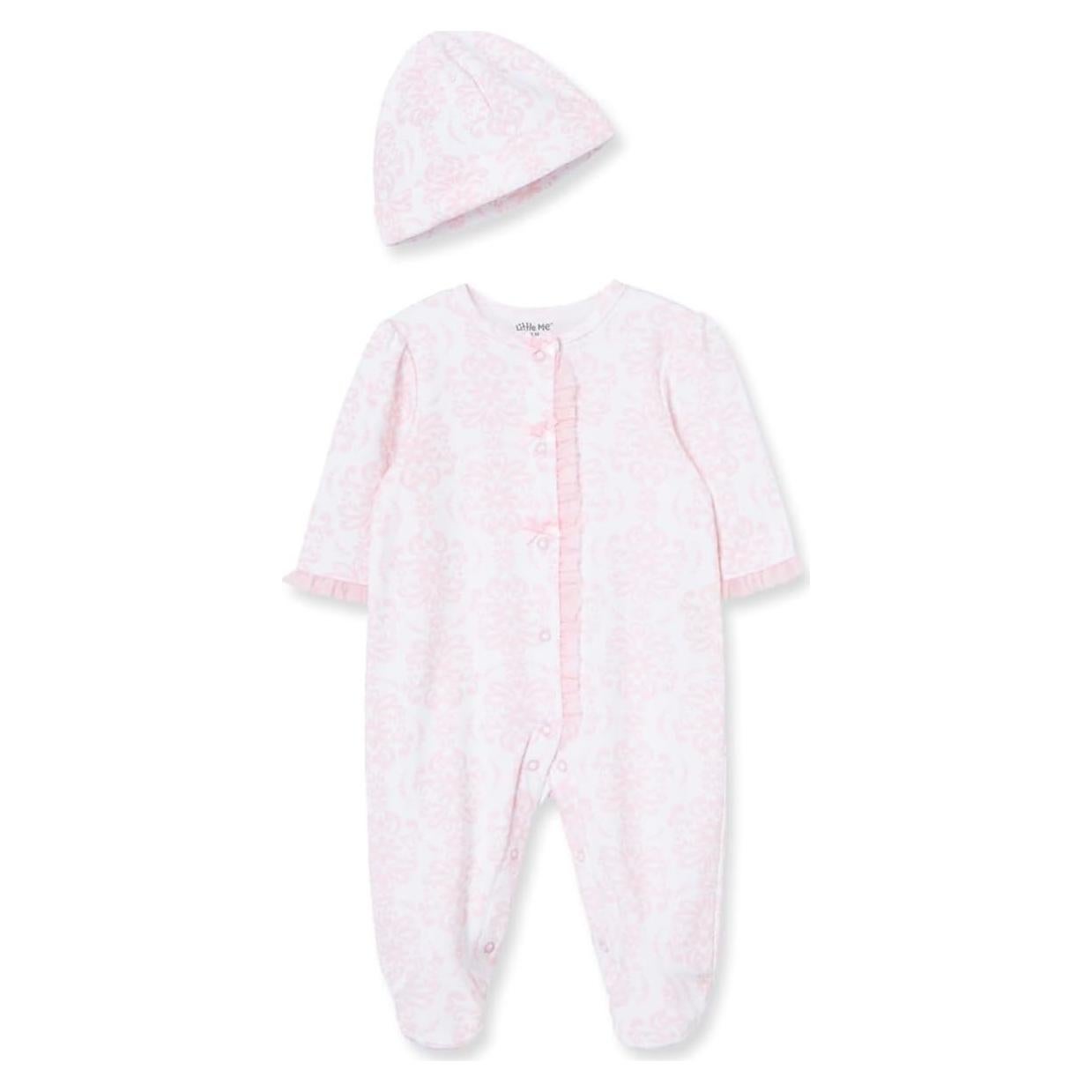 Conjunto de Dormir para Bebé Little Me 100% Algodón Rosa