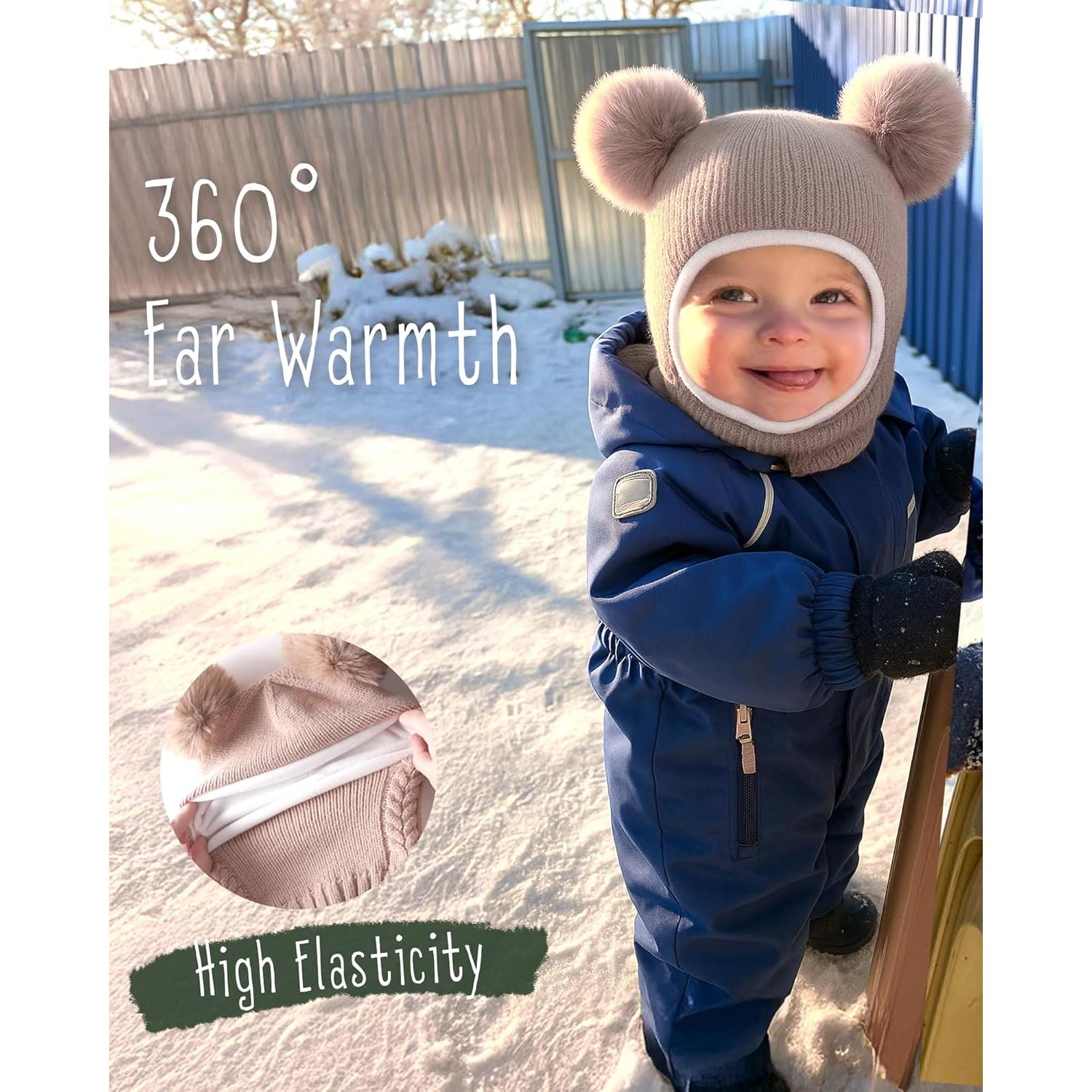 Conjunto Gorra y Bufanda Invierno FURTALK Niños 2-5T