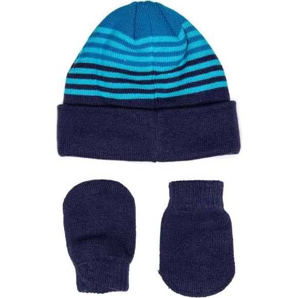 Conjunto gorro y manoplas Nike para bebés - Talla única - Azul