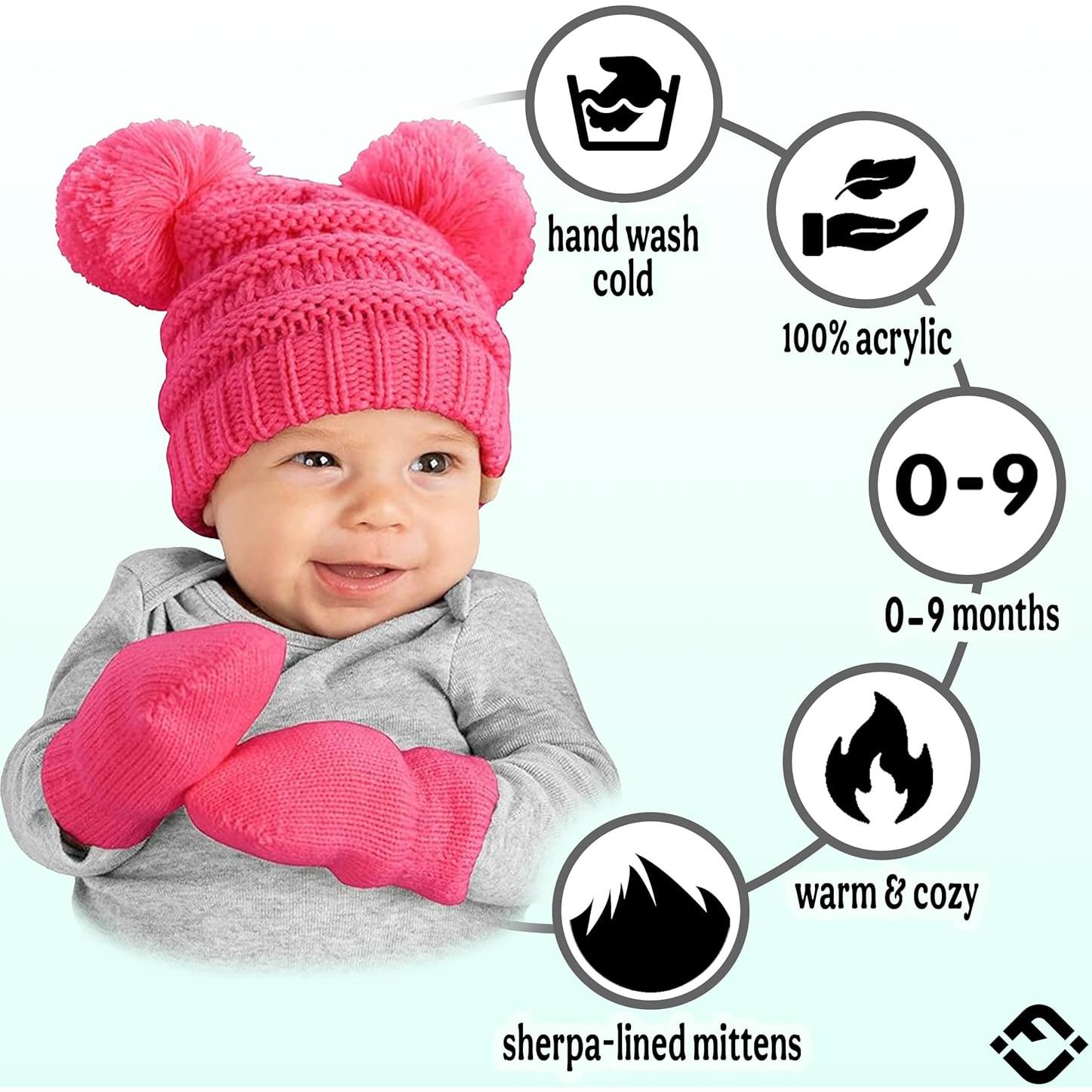 Conjunto Gorro y Mitones Forro Polar Funky Junque Bebé 0-9 meses