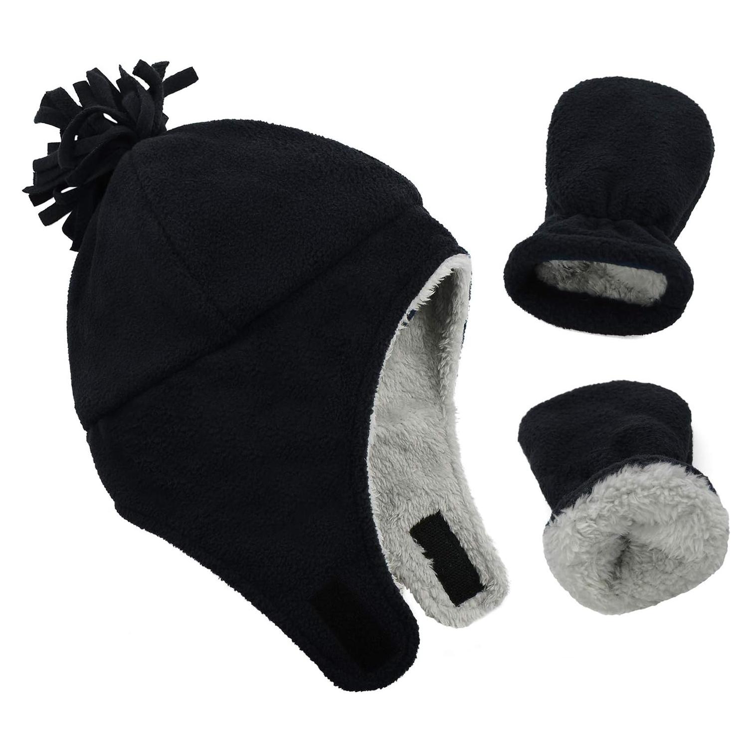 Gorro de Forro Polar Century Star para Bebés 3-12 Meses Negro
