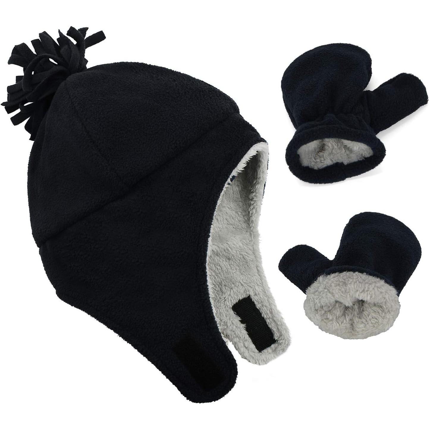 Gorro de Forro Polar Century Star para Bebés 3-12 Meses Negro