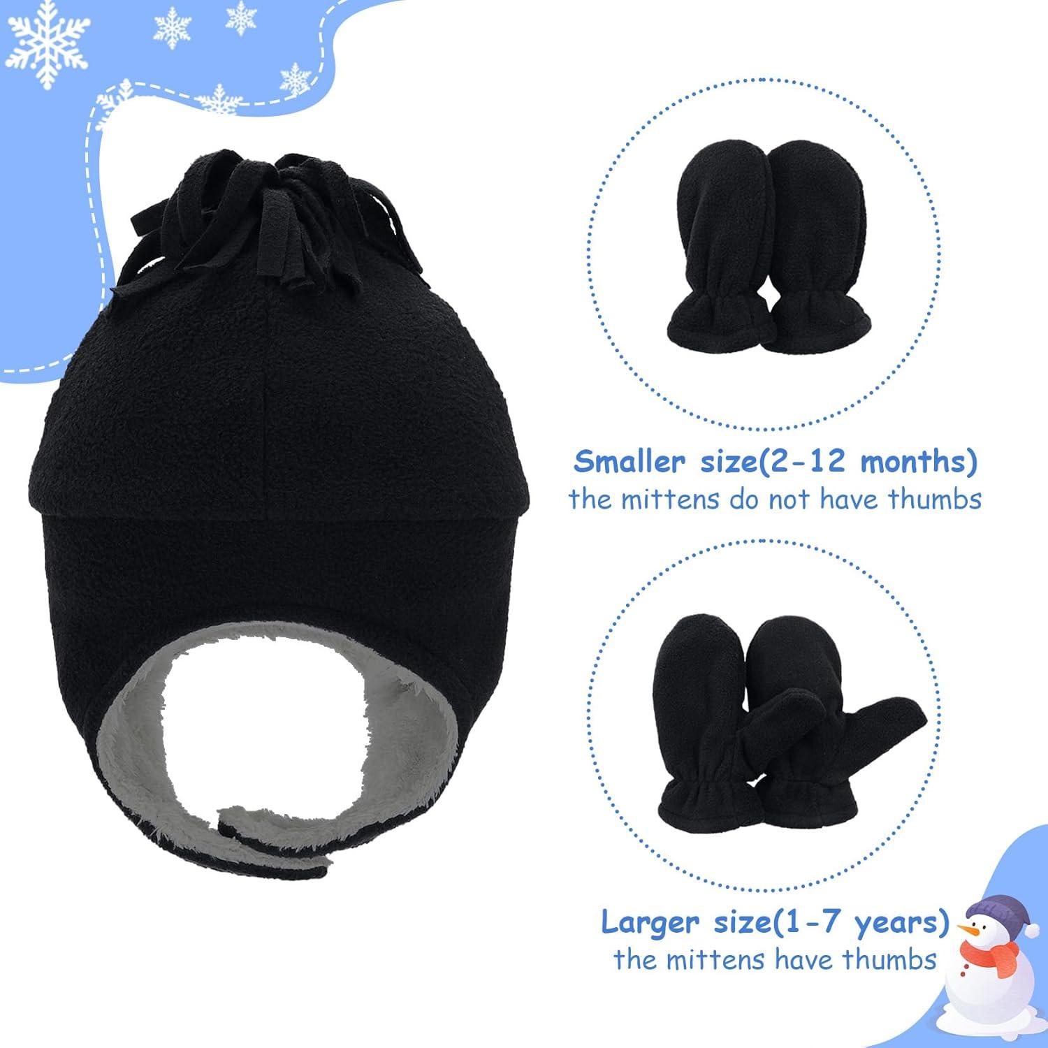 Gorro de Forro Polar Century Star para Bebés 3-12 Meses Negro
