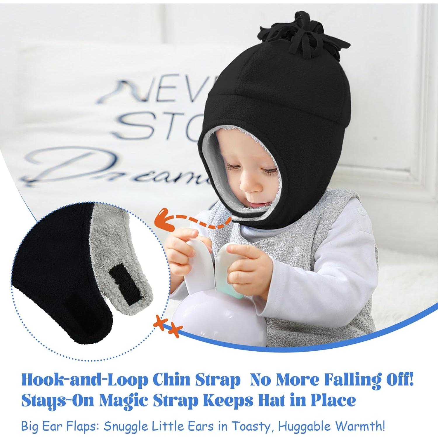 Gorro de Forro Polar Century Star para Bebés 3-12 Meses Negro