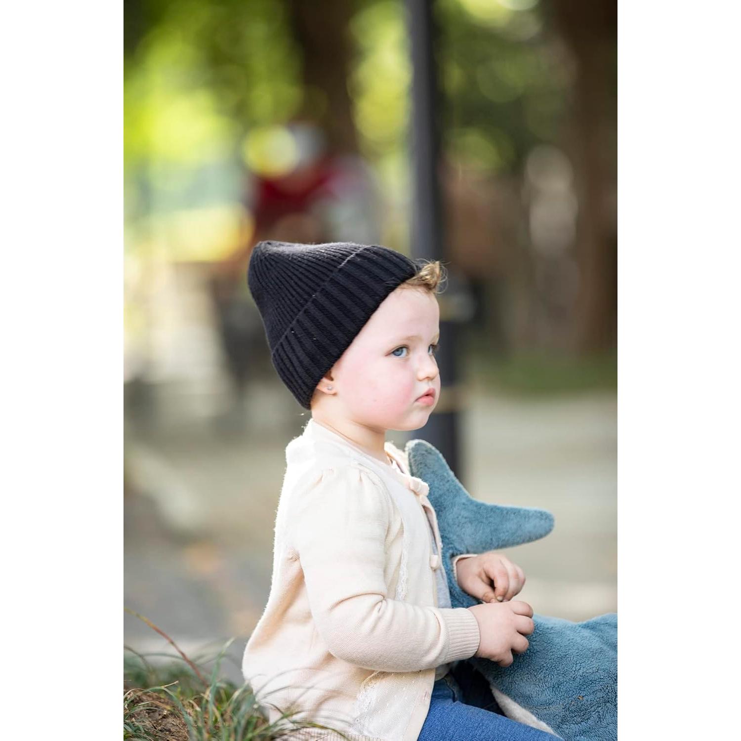 Gorro de invierno Beanie para bebés Dasmini - 0-6 meses, Negro