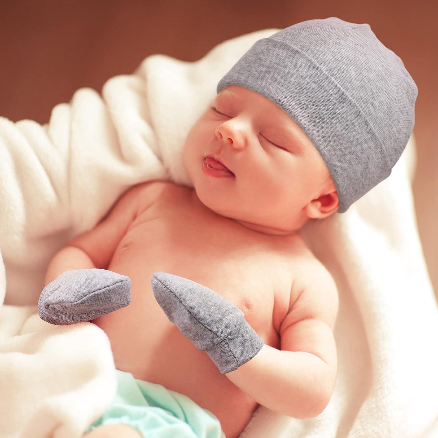 Conjunto Gorro y Manoplas Bebé AQOKKA 0-6 Meses Algodón