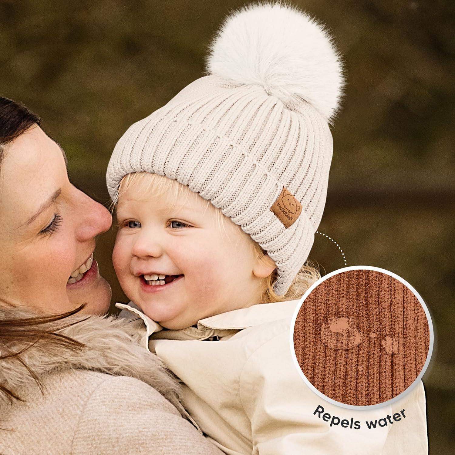 Gorras de Invierno para Bebés KeaBabies - 2 Unidades, 6-36 Meses