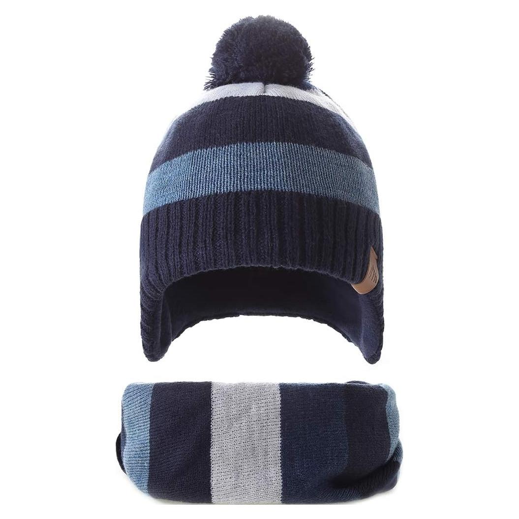 Gorro de Invierno para Niños AHAHA con Orejeras y Forro Polar