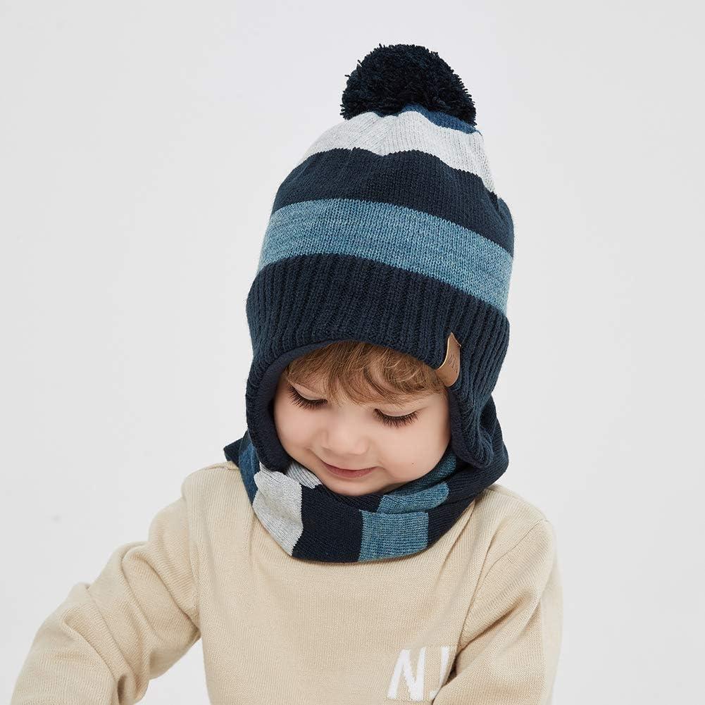 Gorro de Invierno para Niños AHAHA con Orejeras y Forro Polar