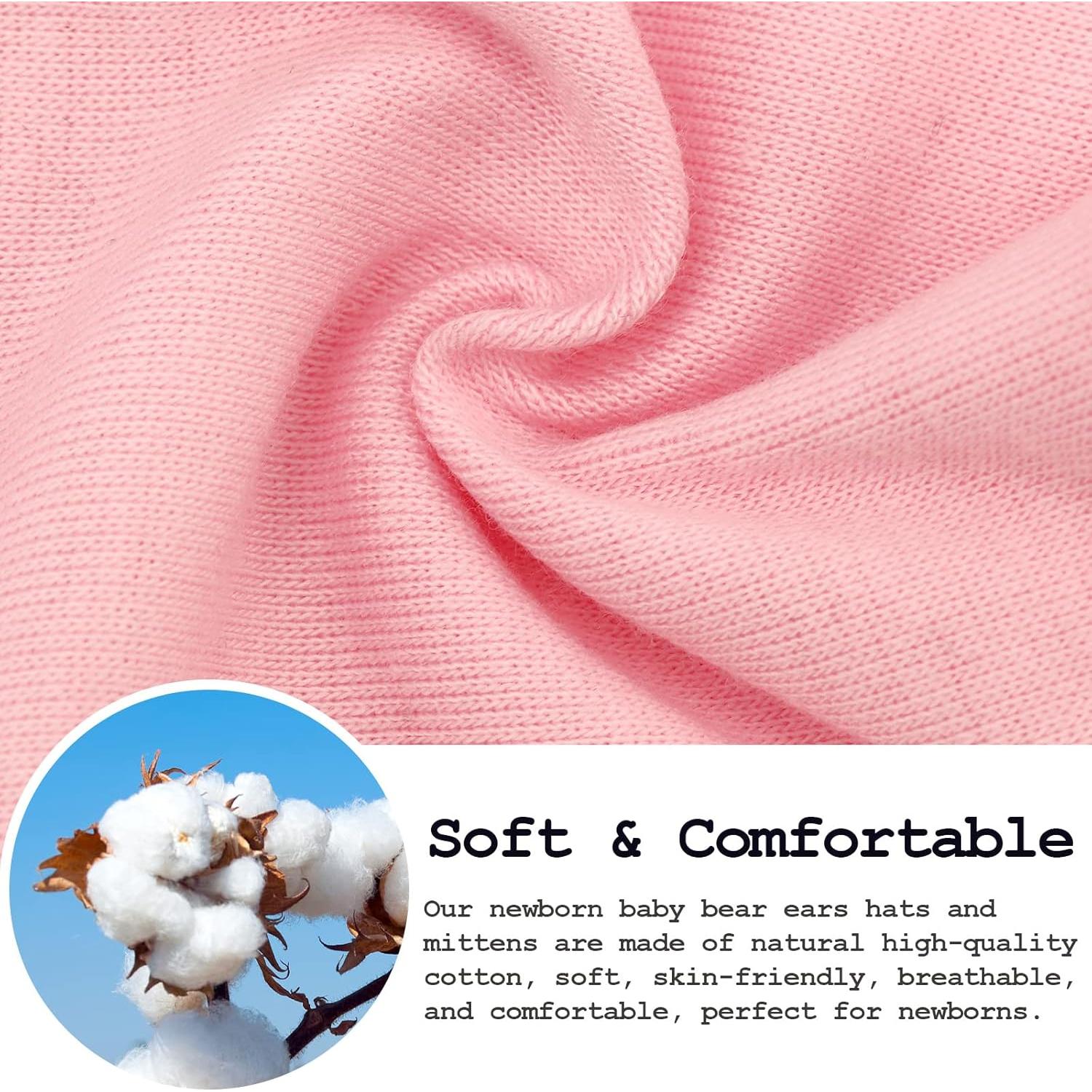 Conjunto Gorro y Manoplas Bebé AQOKKA 0-3 meses Orejas de Oso