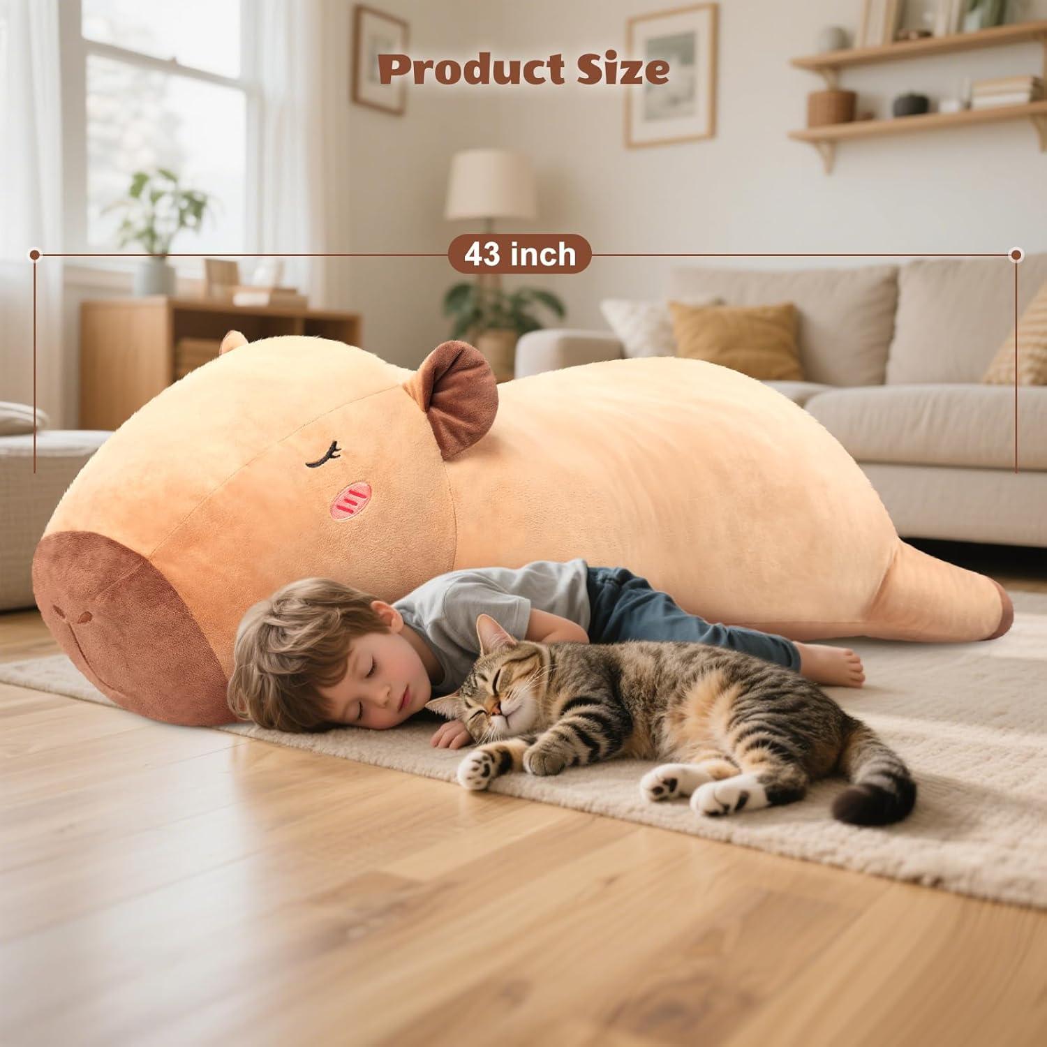 Capybara de Peluche Gigante SuzziPals 109 cm Suave y Realista