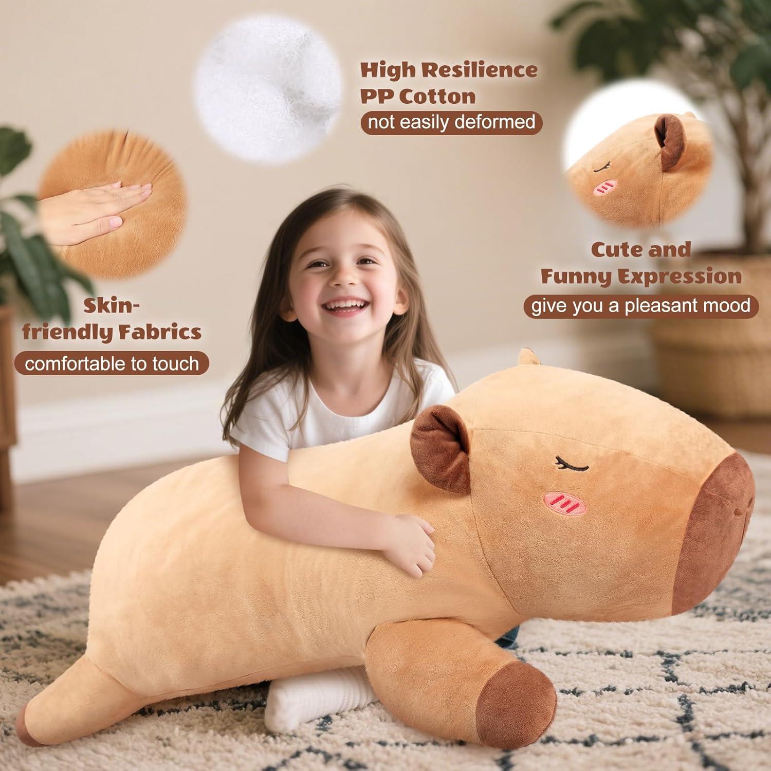 Capybara de Peluche Gigante SuzziPals 109 cm Suave y Realista